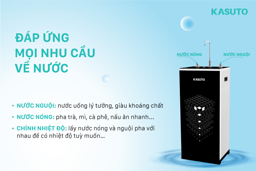 Máy lọc nước RO nóng nguội Takasa TAW-32209H có 2 nguồn nước nóng và nguội